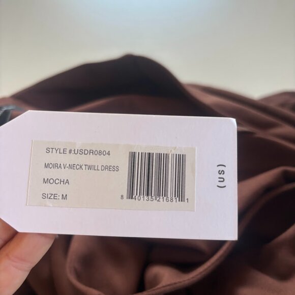 NWT Universal Standard Moira Twill Dress Mocha Recycled Sustainable Pockets - Picture 7 of 11